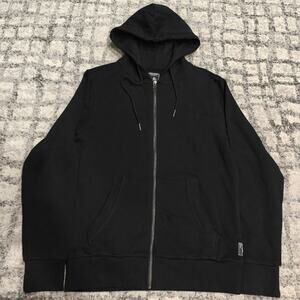 PRPS Goods & Co Full Zip Hoodie Sweater Mens Small Black Heavyweight Jacket